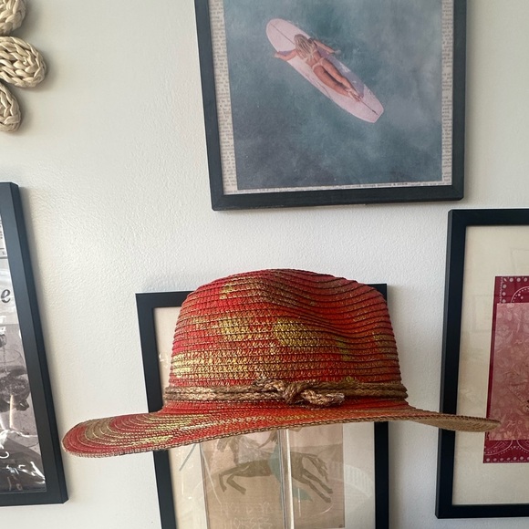 SUNSET SUN HAT / RED & GOLD - Picture 14 of 14